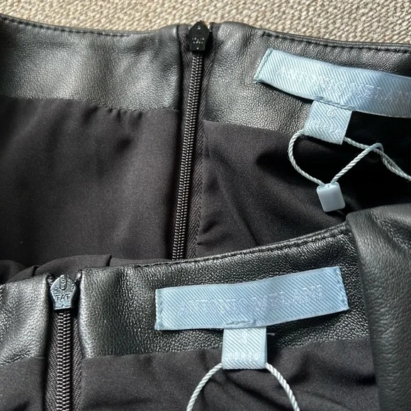 Antonio Melani Jessica Twisted Halter Neck Genuine Leather Sheath Mini Dress - Picture 16 of 16